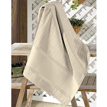 Imagem de Kit 2 Toalha de Rosto Artesanalle Para Pintura e Bordar Na Maquina, Liso, 50cm X 80cm, Dohler S.A. (6719 - BEGE, 50cm X 80cm)