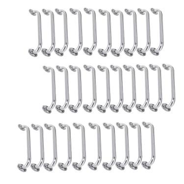 Imagem de Alça de Apoio 50cm Barra Inox Kit 30 Unidades Banheiro Deficiente Idoso Cadeirante Suporte Corrimao Banheiro Acessibilidade Segurança