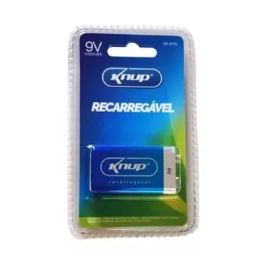 Imagem de Bateria Recarregável 9 Volts Knup 9v 450mah Original
