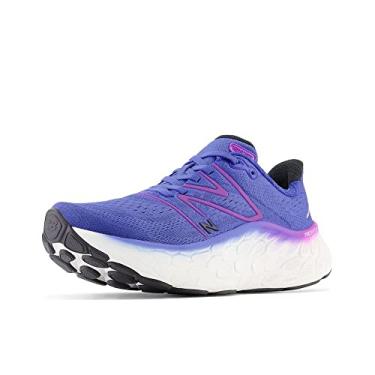 Imagem de New Balance Tênis de corrida feminino Fresh Foam X More V4, Azul marinho/rosa cósmica, 6