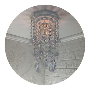 Imagem de Lustre De Acrílico Branco- Kit Com 2 Lustres