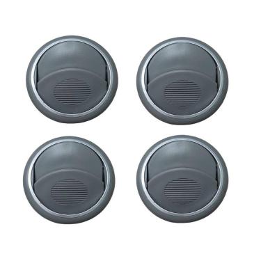 Imagem de Kit Difusor Ar Palio Doblo 2002 2003 2004 2005 2006 2007 2008 2009 a 2018 Cinza Claro Aro Prata