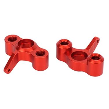 Imagem de BROLEO RC Hub Carrier, RC Metal Steering Knuckles WearResistant Prevent Falling Off for 1/10 JLB Truck (Red)