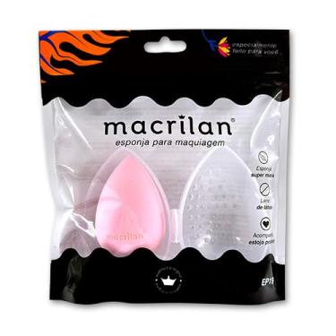 Imagem de Macrilan Esponja Maquiagem EP19 com Estojo - Kit Esponjas Macias para Base, Cresce Quando Molha