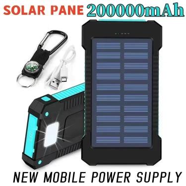 Imagem de Smartphone impermeável portátil banco de carregamento  bateria externa  Solar banco de carregamento