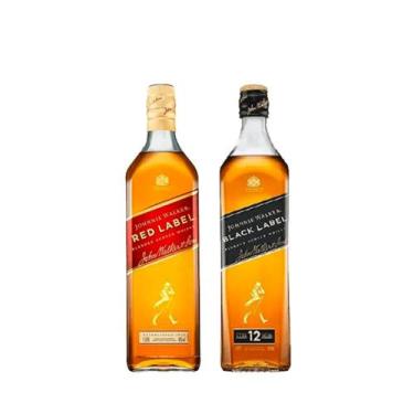 Imagem de Combo 1 Whisky Jw Red Label 1L + 1 Whisky Jw Black Label 1L - Johnnie