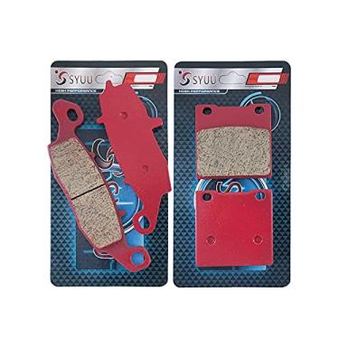 Imagem de S SYUU Pastilha de freio de cerâmica dianteira e traseira compatível com Suzuki GS 500 GS500E GS500F FA231F FA063R