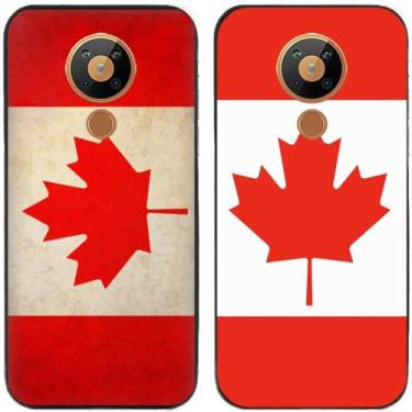 Imagem de 2 peças retrô bandeira do Canadá impressa TPU gel silicone capa de telefone traseira para Nokia (Nokia 5.3)