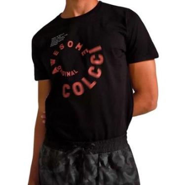 Imagem de Camiseta Colcci Masculina Cotton Awesome Original Preta-Masculino