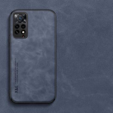 Imagem de Para xiaomi para redmi nota 12 11 10 9 8 pro 12s 11s 10s 9s 12c 10c 10a 11a a1 a2 caso capa de couro magnético, pico azul, para redmi a2