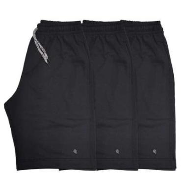 Imagem de Kit 3 Bermudas Masculina Moletinho Short Lisa Basica Academia Treino-Masculino