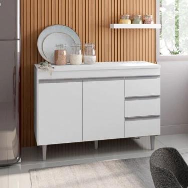 Imagem de Balcão Gabinete de Pia sem Tampo 1m  Andréia Branco - Ajl