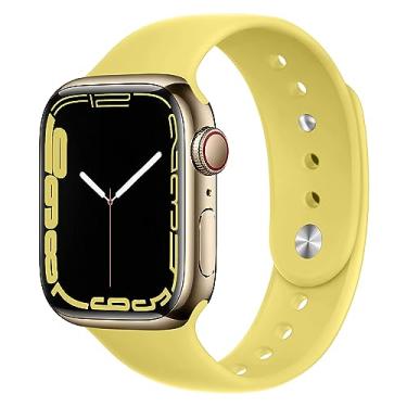 Imagem de Pulseira esportiva de silicone para Apple Watch SE/SE2 3/Series 11 10 9 8 mm, 49 mm e 38 mm, 40 mm, 44 mm, 41 mm, 45 mm, 42 mm, 46 mm, 49 mm, 38 mm, Ultra/Ultra2 3, feminino e masculino