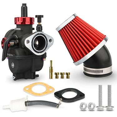 Imagem de NIBBI Carburador PE19 com kit de filtros de ar de 48 mm, carburador de motocicleta PE19mm FL adequado para 100cc 110cc 125cc Dirt Bike Pit Bike Apollo TaoTao Lifan Kayo Honda SSR Motor