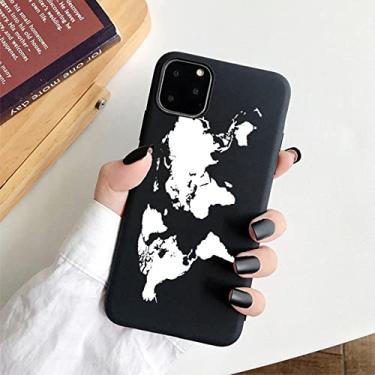 Imagem de Desenhos de mapas de aviões populares de luxo Capa de telefone para IPhone 13 11 Pro XR X Xs Max 7 6s Plus 12 mini capas de silicone macias com capa preta, BT22046, para iP7P ou iP8Plus