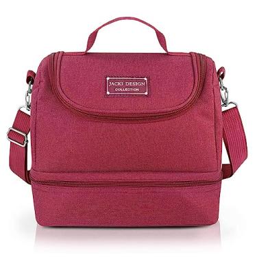 Imagem de Bolsa Termica com 2 Compartilhamentos para Marmita Jacki Design (Pink)