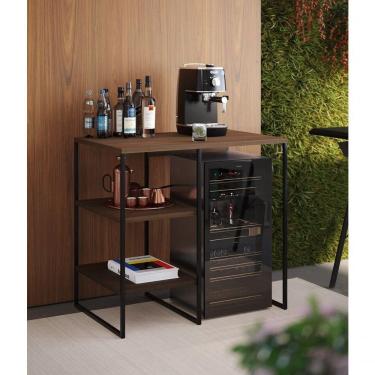 Imagem de Aparador Industrial Para Cervejeira Com 2 Prateleiras 75X80X50