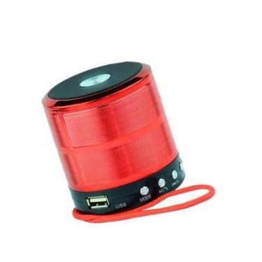 Imagem de Mini Caixa De Som Speaker Com Bluetooth E Usb - Vermelha - Ws-887