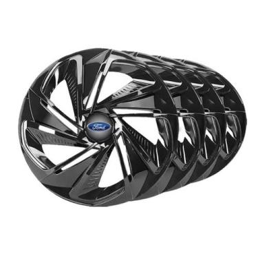 Imagem de Kit Calota Nitro Aro 13 Preta Para Ka Fiesta Escort Todos Carros Model
