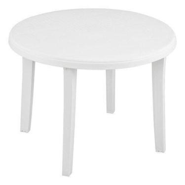 Imagem de Mesa Redonda Plástico Desmontável 98X72Cm Jardim E Varanda - Naterial