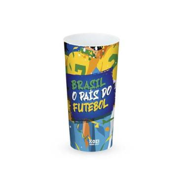 Imagem de Copo Plástico Decorado Brasil Copa do Mundo 350ml - Kozi Plast