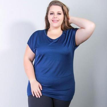 Imagem de Blusa Camiseta Básica Feminina Plus Size Dry Fit Seca Rápido - Carioca