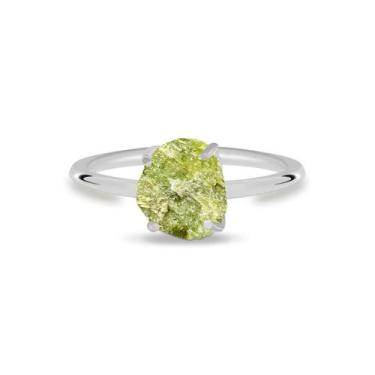 Imagem de Aliança Serpentinita - Cristal Natural, Banho Ouro 18k