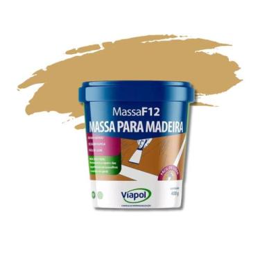 Imagem de Massa Calafetar F12 Reparar Correção Madeira Viapol 400g, Cerejeira