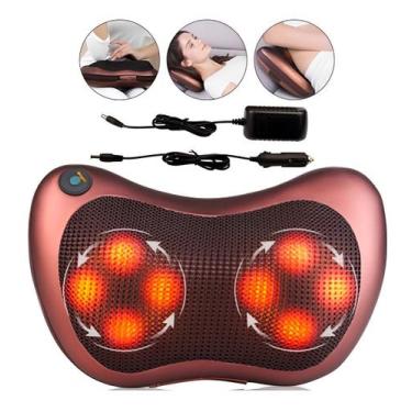 Imagem de Travesseiro massageador Almofada shiatsu Pescoço lombar Pés - ZEM