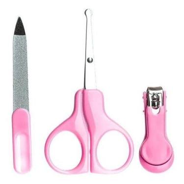 Imagem de Kit Higiene Cuidados Bebê Tesoura E Cortador E Lixa De Unhas - anjo da