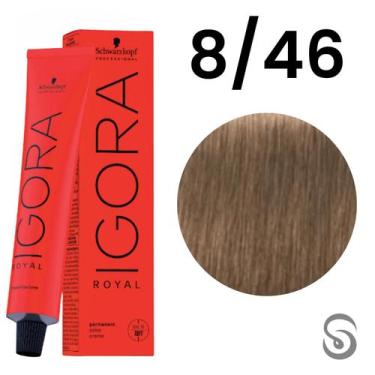 Imagem de Schwarzkopf Royal Beges 8-46 Louro Claro Bege Marrom 60g, UNICA