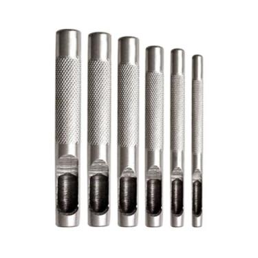 Imagem de Kit Vazador Furador Perfurador Couro Eva Lonas Cinto 6 Peças - IDEA+PR