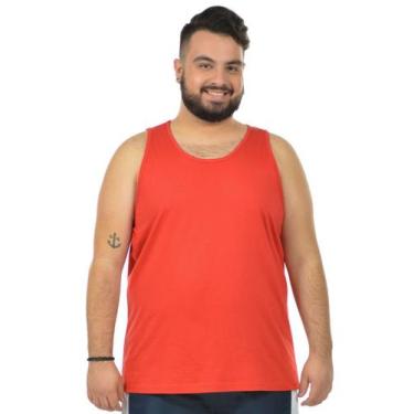 Imagem de Regata Masculina Lisa Tradicional Plus Size Premium - Vesttuario, Verm