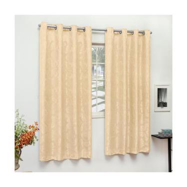 Imagem de Cortina Jacquard Jacar Semi Blackout Porta Balcão 2,80m Sala Quarto Es