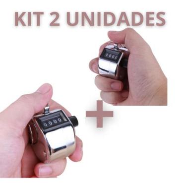 Imagem de Contador Manual 4 Digitos Controle Entrada Kit 2 Unidades - Western