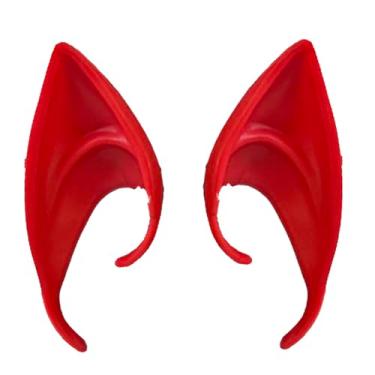 Imagem de NOVELTY GIANT WWW.NOVELTYGIANT.COM Adult Latex Alien Elf Fairy Spock Pointy Ear Wrap Around Tips LARP Cosplay Red