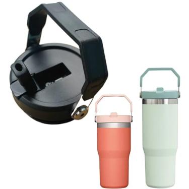 Imagem de Tampa de canudo de substituição de 850 g - Apto para Stanley 590 ml, 850 g Iceflow Flip Tumbler (T-Preto)