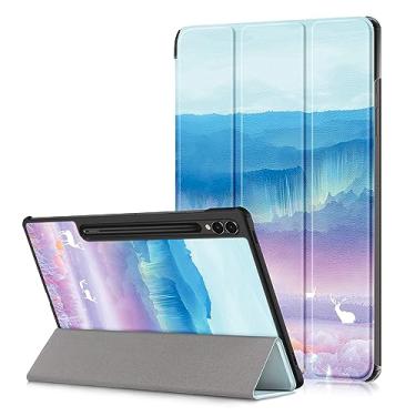 Imagem de Xuanbeier Capa para Samsung Galaxy Tab S10 Plus/S9 FE Plus de 12,4 polegadas (SM-X610/X616)/S9 Plus 12,4 polegadas 2023 (X810/X816B/X818U), capa protetora inteligente traseira rígida fina com função