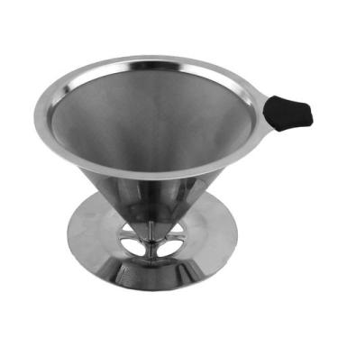 Imagem de Coador De Café Inox Grande Sem Uso De Papel Filtro 103 - Clink, Cinza