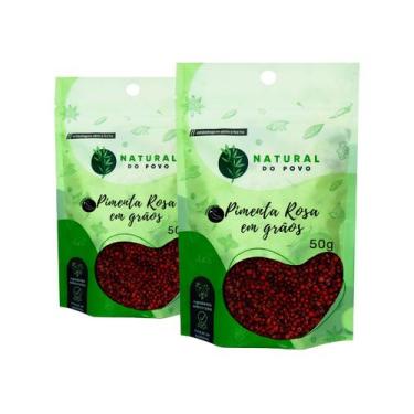 Imagem de Pimenta Rosa Importada em Grãos Premium Alta Qualidade Pouch Kit 2 50g
