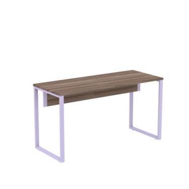 Imagem de Mesa Diretora Tubular P25 Pandin 1,50,7 M Walnut e Lilas