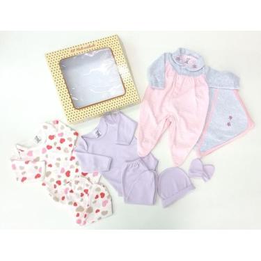 Imagem de KIT Saída Maternidade - Macacão e Manta / 2 Body e Calça / Touca e Luv
