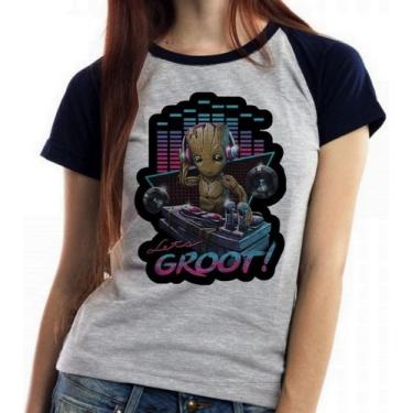 Imagem de Baby look blusa feminina ou Camiseta unissex  Groot DJ - Empório Dutra