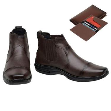 Imagem de Bota Chelsea Masculina Conforto Resistente Com Carteira - Gmm Shoes, M