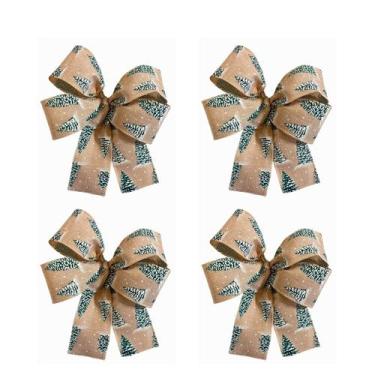 Imagem de Laço Árvore de Natal Verde Luxo Decoração Guirlanda 12un - Decorally H