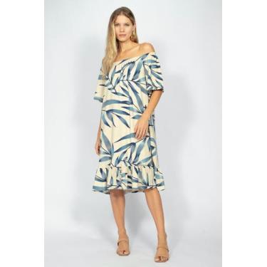 Imagem de Vestido Curto Yanomami Malha Amazonia Vital Mullet Ombro a Ombro Amplo