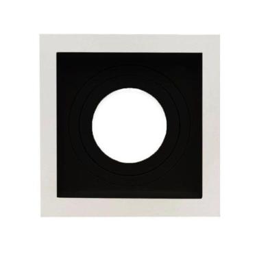 Imagem de Spot de Embutir Quadrado Recuado Par 20 Preto Save Energy