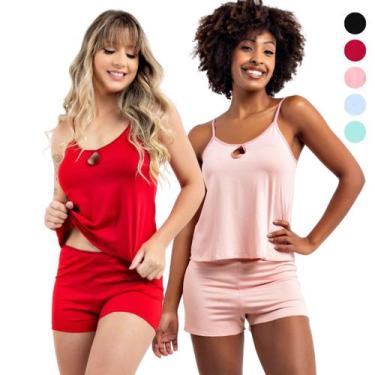 Imagem de Kit 2 Short Doll Feminino Pijama de Dormir Curto Mulher Viére, GG, Ver