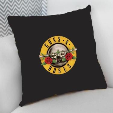 Imagem de Almofada Decorativa Cheia c/ Zíper 25x25cm, Guns N Roses - Deluzz