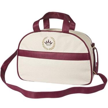 Imagem de Bolsa Maternidade Basic Palha e Bordô G - Talismã